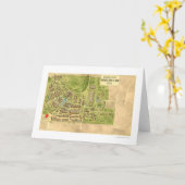 万国博覧会のセントルイスの地図1904年 カード (黄色い花)