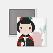 万山板こけしクローズアップ磁石 マグネット (正面/裏面)