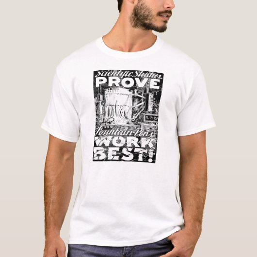 万年筆が一番 Tシャツ (正面)