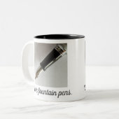 万年筆が好き ツートーンマグカップ (正面左)