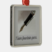 万年筆が好き メタルオーナメント (右)