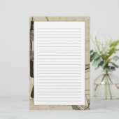 万年筆と注記付き時計面 便箋 (スタンド正面)