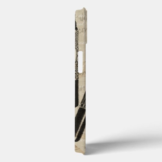 万年筆と注記付き時計面 Case-Mate iPhoneケース (裏面 / 右)