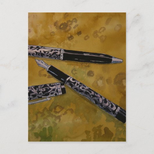 万年筆のアンティーク ポストカード (正面)