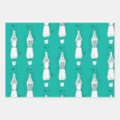 万年筆のアートワークの折り返し紙 ラッピングペーパーシート (正面3)