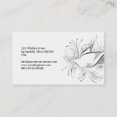 万年筆のクイル作家の作家の華麗さ 名刺 (裏面)