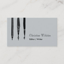 万年筆のクイル作家の作家 名刺