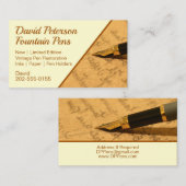 万年筆の文房具サプライヤー 名刺 (正面/裏面)