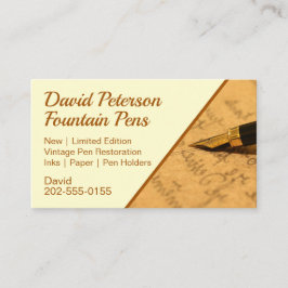 万年筆の文房具サプライヤー 名刺