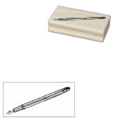 万年筆の木製取り付けゴムスタンプ ラバースタンプ (押印)