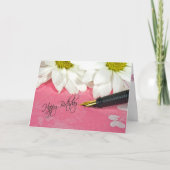 万年筆の誕生日 カード (正面)