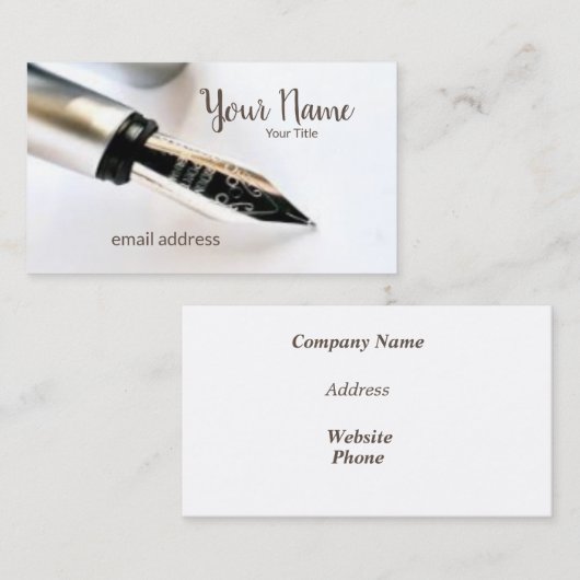 万年筆オフィス名刺 名刺 (正面/裏面)