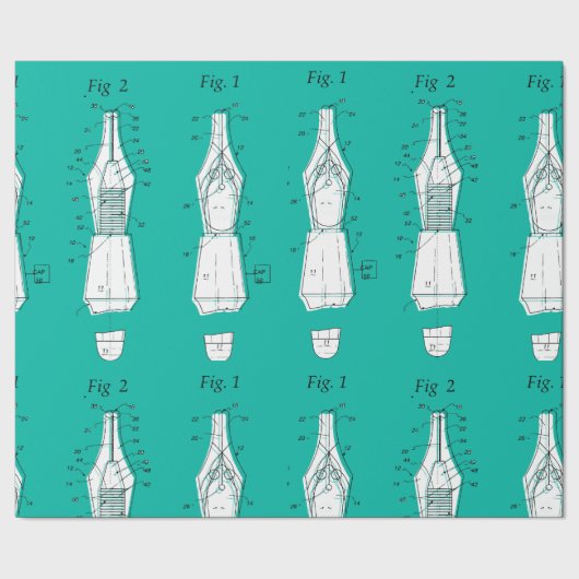 万年筆デザイン包装紙 ラッピングペーパー (シーム)