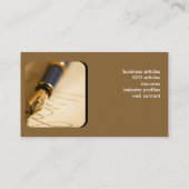 万年筆フリーライター用の名刺 名刺 (裏面)