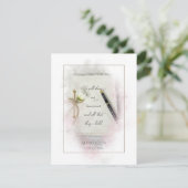 万年筆結婚とデイジーを持つ雑誌 招待状 (スタンド正面)