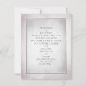 万年筆結婚とデイジーを持つ雑誌 招待状 (裏面)