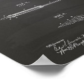 万年筆1893特許技術Chalkboard ポスター (角)