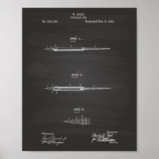 万年筆1893特許技術Chalkboard ポスター
