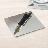 万年筆 スクエアペーパーコースター (アングル)