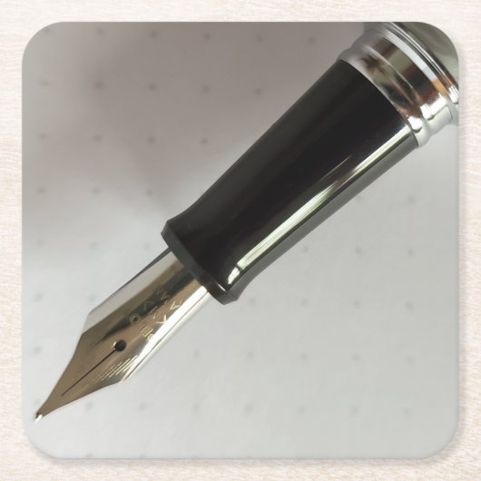 万年筆 スクエアペーパーコースター (正面)