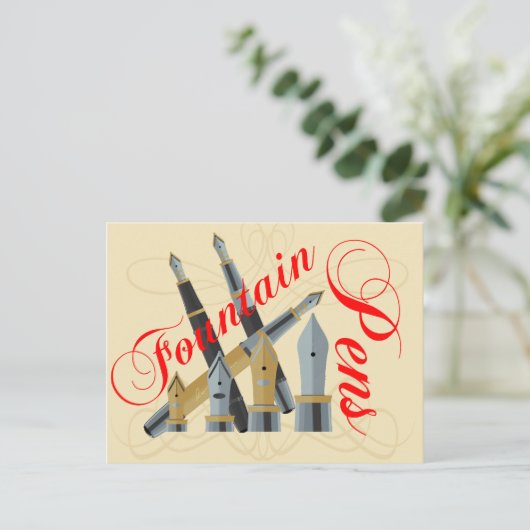 万年筆 ポストカード (スタンド正面)