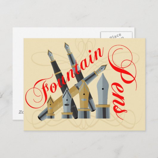 万年筆 ポストカード (正面/裏面)