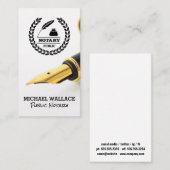 万年筆 |公証人ロゴ 名刺 (正面/裏面)