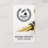 万年筆 |公証人ロゴ 名刺 (正面)