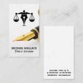 万年筆 | 法律ロゴ 名刺 (正面/裏面)