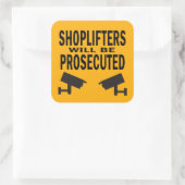 万引き機はカメラで起訴される スクエアシール (バッグ)