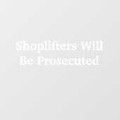 万引き禁止シール - 小売り窓用シール ウィンドウサイン (シート)