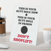 万引き。万引きしない 台座サイン (インサイチュ)