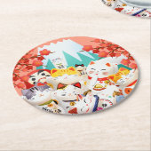 万木根子花見パーティー ラウンドペーパーコースター (アングル)