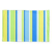 万歳のビーチのハワイのハイビスカスのリバーシブルのストライプ 枕カバー (裏面)