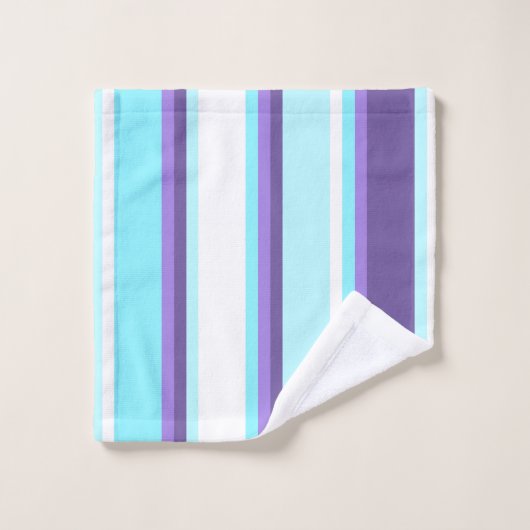 万歳のビーチのハワイのハイビスカスの花柄およびストライプ バスタオルセット (ウォッシュタオル)