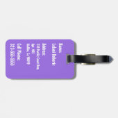 万歳のビーチのハワイのハイビスカスの花柄 ラゲッジタグ (裏面横)