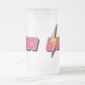 万歳のロゴガラスのマグ フロストグラスビールジョッキ (中央)