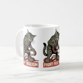 万歳猫のファシズム闘争 コーヒーマグカップ (正面左)