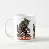 万歳猫のファシズム闘争 コーヒーマグカップ (左)