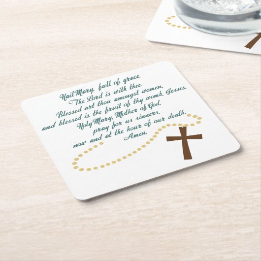 万歳 スクエアペーパーコースター (アングル)