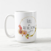 「万物のための燃料」フローラリース コーヒーマグカップ (左)