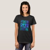 万物の固定カーカー自動車整備士カーRe Tシャツ (正面フル)