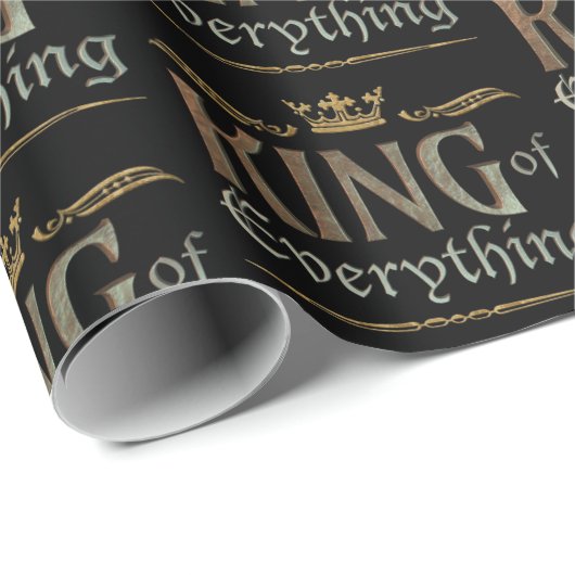 万物の王の父レタリング王冠イエス ラッピングペーパー (ロールコーナー)