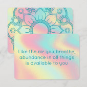 万物の豊かさ抽象芸術確認カード 招待状 (正面/裏面)