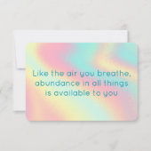 万物の豊かさ抽象芸術確認カード 招待状 (正面)