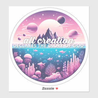 万物は神のステッカーの栄光を宣言 シール