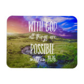 万物は聖書の一節の聖なる書物、 経典 マグネット (横)