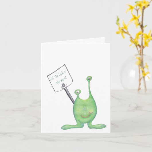 万福のエイリアン カード (黄色い花)