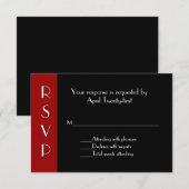 万能アールデコRSVPの応答カード 出欠カード (正面/裏面)