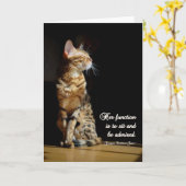 万能ベンガル猫の挨拶状 カード (黄色い花)